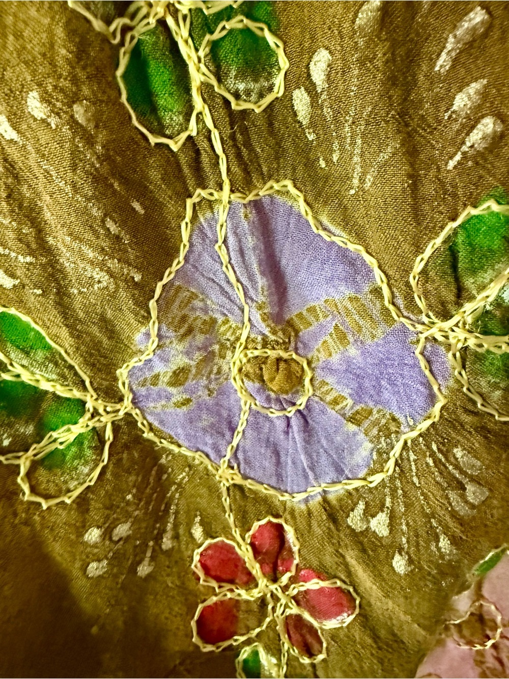 Vintage Somya Brown Embroidered Floral Tunic with Colorful Accents Y2K - Picture 4 of 12
